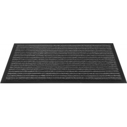Paillasson rayé polypropylène anthracite L400xl600xS5 mm