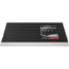 Paillasson bord d’attaque alu noir/argent PP/aluminium L500xl800xS22 mm