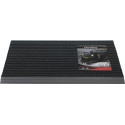 Paillasson bord d’attaque alu noir/noir PP/aluminium L500xl800xS22 mm