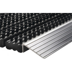 Paillasson bord d’attaque alu noir/argent PP/aluminium L430xl750xS22 mm
