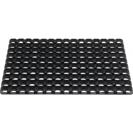 Paillasson bagues ouvertes noir caoutchouc L500xl800xS22 mm