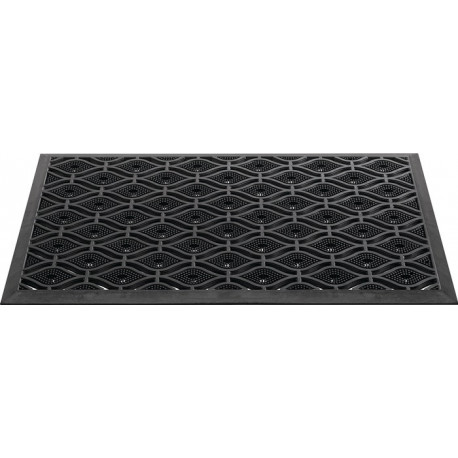Paillasson noir caoutchouc L450xl750xS15 mm