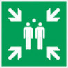 Panneau d'évacuation ASR A1.3/DIN EN ISO 7010 L400xl400 mm point de rassemblement aluminium