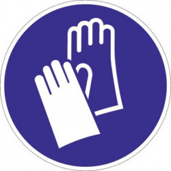 Pictogramme d'obligation ASR A1.3/DIN EN ISO 7010 Gants de protection obligatoires film