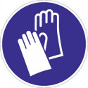 Pictogramme d'obligation ASR A1.3/DIN EN ISO 7010 Gants de protection obligatoir