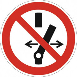 Symbole d’interdiction ASR A1.3/DIN EN ISO 7010 commutation interdite plastique