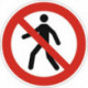 Symbole d’interdiction ASR A1.3/DIN EN ISO 7010 interdit aux piétons plastique