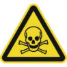 Panneau d’avertissement ASR A1.3/DIN EN ISO 7010 200 mm danger, substances toxiques film