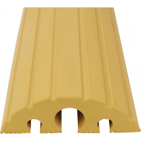 Protège câbles et tuyaux L1200xl210xH65 mm caoutchouc plein jaune