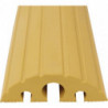Protège câbles et tuyaux L1200xl210xH65 mm caoutchouc plein jaune