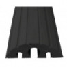 Protège câbles et tuyaux L1200xl210xH65 mm caoutchouc plein noir
