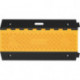 Protège câbles et tuyaux L900xl500xH70 mm caoutchouc noir/jaune 3 canaux