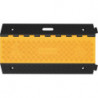 Protège câbles et tuyaux L900xl500xH70 mm caoutchouc noir/jaune 3 canaux