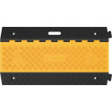 Protège câbles et tuyaux L900xl500xH50 mm caoutchouc noir/jaune 5 canaux