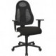 Chaise de bureau pivotante avec mécanisme synchrone noir/noir 420-530 mm sans accoudoirs TOPSTAR