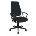 Chaise de bureau pivotante avec contact permanent noir 420-550 mm sans accoudoir