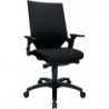 Chaise de bureau pivotante avec technique auto-synchrone noir 420-550 mm avec accoudoir capacité charge 110 kg TOPSTAR
