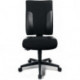 Chaise de bureau pivotante avec mécanisme synchrone noir/noir 420-540 mm sans accoudoirs capacité charge 110 kg TOPSTAR