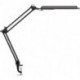 Lampe de bureau métal/plastique noir hauteur maxi. 450 mm avec pince de table av