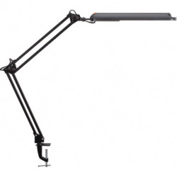 Lampe de bureau métal/plastique noir hauteur maxi. 450 mm avec pince de table av