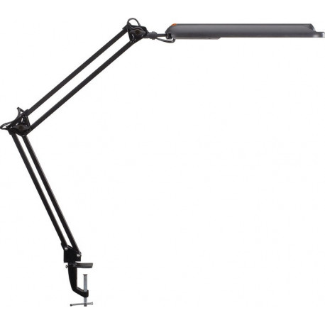 Lampe de bureau métal/plastique noir hauteur maxi. 450 mm avec pince de table av