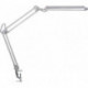 Lampe de bureau métal/plastique argent hauteur maxi. 450 mm avec pince de table
