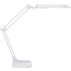 Lampe de bureau métal/plastique blanc hauteur maxi. 450 mm pied avec LED