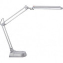 Lampe de bureau métal/plastique argent hauteur maxi. 450 mm pied avec LED