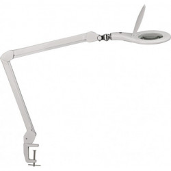 Éclairage à loupe à LED lunette 127 mm (5 po.) Pince de table blanc