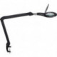 Éclairage à loupe à LED lunette 127 mm (5 po.) Pince de table noir