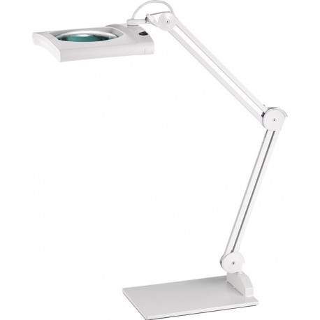 Éclairage à loupe à LED lunette 1905 mm (75 po.) pied blanc avec cache tête r