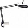 Éclairage à loupe à LED lunette 127 mm (5 po.) pied noir avec cache tête ronde