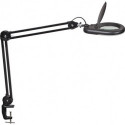 Éclairage à loupe à LED lunette 127 mm (5 po.) Pince de table noir avec cache t