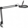 Éclairage à loupe à LED lunette 127 mm (5 po.) Pince de table noir avec cache t