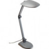 Lampe de bureau en plastique noir / base anthracite et pince de table avec lampe à économie d'énergie