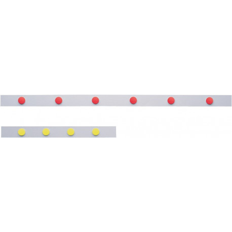 Barre magnétique L500xl50xS0,5 mm blanc autocollant MAGNETOPLAN (Par 10)