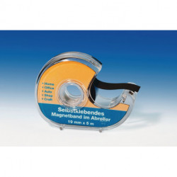 Ruban adhésif magnétique l. de bande 19 mm L. de ruban 5 m dans un distributeur MAGNETOPLAN