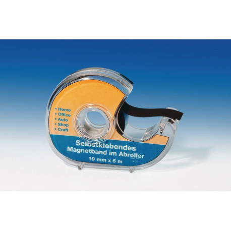 Ruban adhésif magnétique l. de bande 19 mm L. de ruban 5 m dans un distributeur MAGNETOPLAN