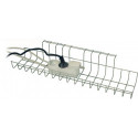 Panier de câble l.490xP100xH80-85 mm argent adapté à bureau