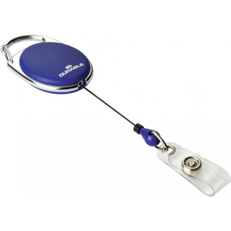 Support à emboîter avec boucle à bouton pression longueur de ruban 800 mm bleu