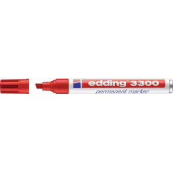 Marqueur permanent 3300 rouge Degrésuation 1-5 mm pointe conique EDDING (Par 10)