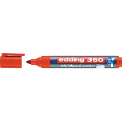Marqueur pour tableau blanc 360 rouge Degrésuation 15-3 mm pointe ronde EDDING (Par 10)