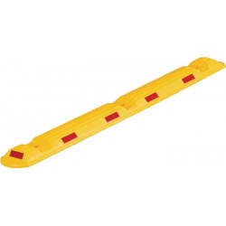 Bordure L1170xl150xH50 mm carbonate de polypropylène jaune avec bandes réfléchissantes rouges