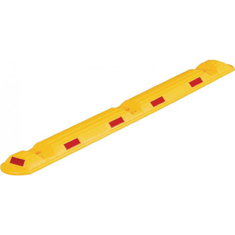 Bordure L1170xl150xH50 mm carbonate de polypropylène jaune avec bandes réfléchissantes rouges