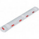 Bordure L1170xl150xH50 mm carbonat de polypropylène blanc avec bandes réfléchiss