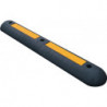 Bordure L1000xl150xH60 mm PVC noir avec bandes réfléchissantes jaunes