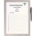 Cadre magnétique DIN A4 argent autocollant panneau avant ouvert 1 pièce/sachet