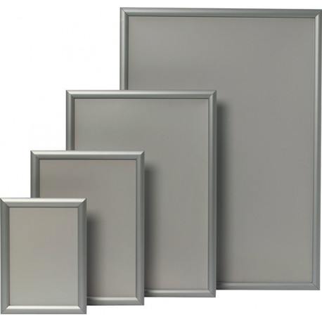 Cadre basculant dimension de l’affiche format DIN A4 profilé de serrage 24 mm anodisé couleur argent