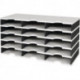 Casier de tri Trio 15 compartiments H363xl723xP331 mm polystyrène gris/noir STYR