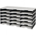 Casier de tri Trio 15 compartiments H363xl723xP331 mm polystyrène gris/noir STYR